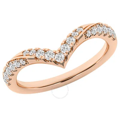Brilliant Diamond 0.25 Carat 14k Rose Gold Curve Stackable Diamond Ring For Women  Lab Grown Diamond