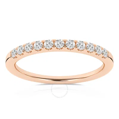 Brilliant Diamond 0.25 Carat 14k Rose Gold Diamond Ring For Women | Lab Grown Diamond | 11- Stone An In Pink