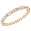 Brilliant Diamond 0.25 Carat 14k Rose Gold French Pave Diamond Ring For Women  Lab Grown Diamond  We