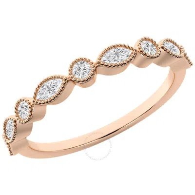 Brilliant Diamond 0.25 Carat 14k Rose Gold Stackable Diamond Ring For Women  Lab Grown Diamond  Wedd