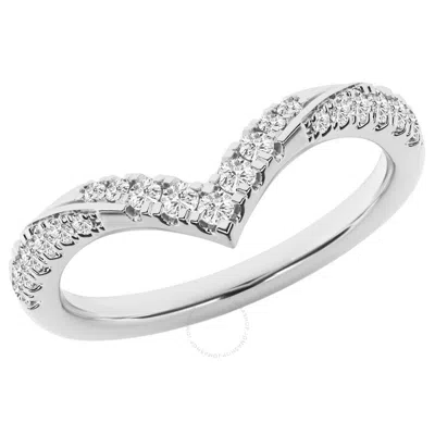 Brilliant Diamond 0.25 Carat 14k White Gold Curve Stackable Diamond Ring For Women  Lab Grown Diamon