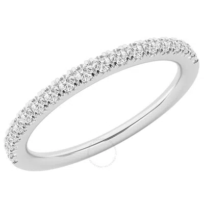 Brilliant Diamond 0.25 Carat 14k White Gold French Pave Diamond Ring For Women  Lab Grown Diamond  W