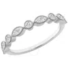 Brilliant Diamond 0.25 Carat 14k White Gold Stackable Diamond Ring For Women  Lab Grown Diamond  Wed