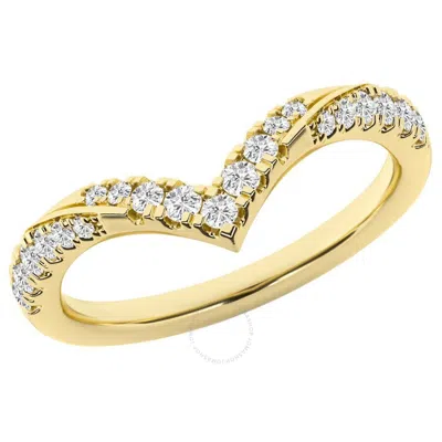 Brilliant Diamond 0.25 Carat 14k Yellow Gold Curve Stackable Diamond Ring For Women  Lab Grown Diamo