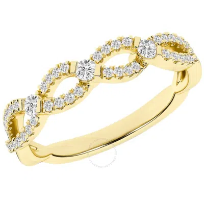 Brilliant Diamond 0.25 Carat 14k Yellow Gold Stackable Diamond Ring For Women  Lab Grown Diamond  We