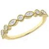 Brilliant Diamond 0.25 Carat 14k Yellow Gold Stackable Diamond Ring For Women  Lab Grown Diamond  We