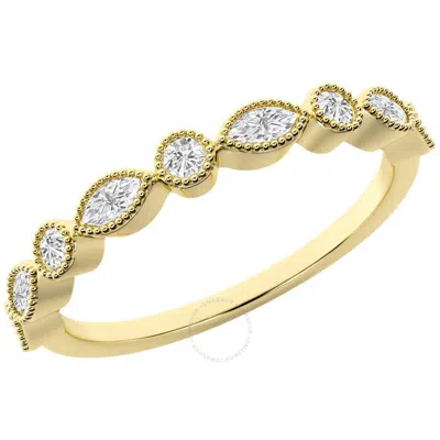 Brilliant Diamond 0.25 Carat 14k Yellow Gold Stackable Diamond Ring For Women  Lab Grown Diamond  We