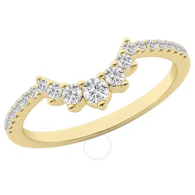 Brilliant Diamond 0.25 Carat 14k Yellow Gold Stackable Diamond Ring For Women  Lab Grown Diamond  We