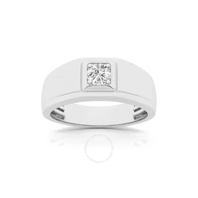Brilliant Diamond 0.25 Carat Round Cut Solitaire Lab Grown Diamond | Men's Engagement Ring |14k Whit In White