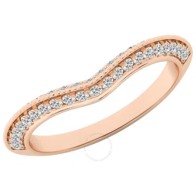 Brilliant Diamond 0.34 Carat 14k Rose Gold Contour Diamond Ring For Women  Lab Grown Diamond  Weddin
