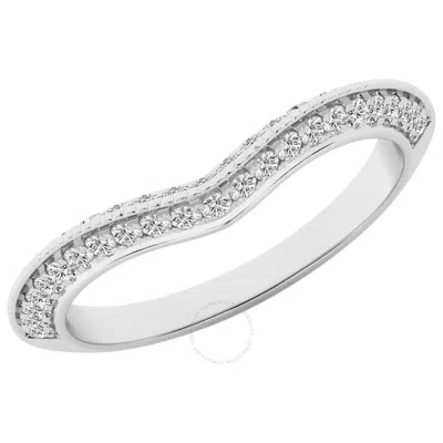 Brilliant Diamond 0.34 Carat 14k White Gold Contour Diamond Ring For Women  Lab Grown Diamond  Weddi