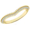 Brilliant Diamond 0.34 Carat 14k Yellow Gold Contour Diamond Ring For Women  Lab Grown Diamond  Wedd