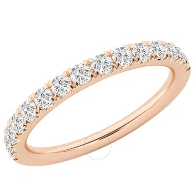 Brilliant Diamond 0.50 Carat 14k Rose Gold French Pave Diamond Ring For Women  Lab Grown Diamond  We