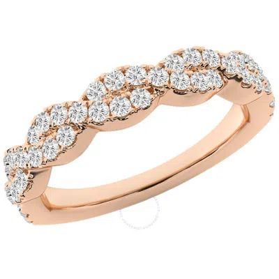 Brilliant Diamond 0.50 Carat 14k Rose Gold Stackable Diamond Ring For Women  Lab Grown Diamond  Twis