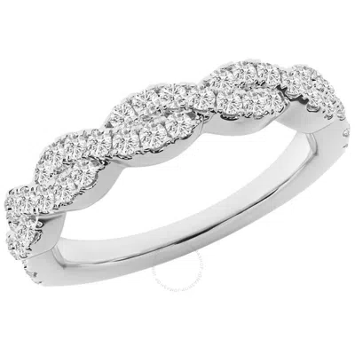 Brilliant Diamond 0.50 Carat 14k White Gold Stackable Diamond Ring For Women  Lab Grown Diamond  Twi