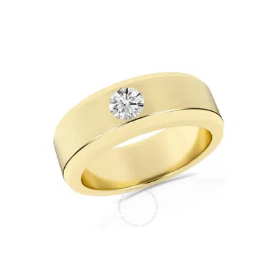 Brilliant Diamond 0.50 Carat 14k Yellow Gold Men's Ring Round Cut Solitaire Lab Grown Diamond  Engag