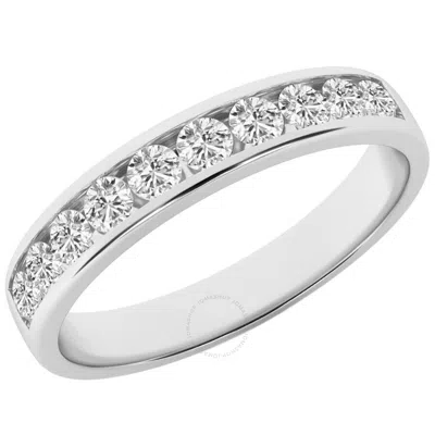 Brilliant Diamond 0.50 Carat Lab Grown Diamond Wedding Anniversary Band For Women  10 Stone Stackabl In White