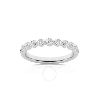 Brilliant Diamond 0.50 Carat Lab Grown Diamond Wedding Anniversary Band For Women  11 Stone Stackabl In White