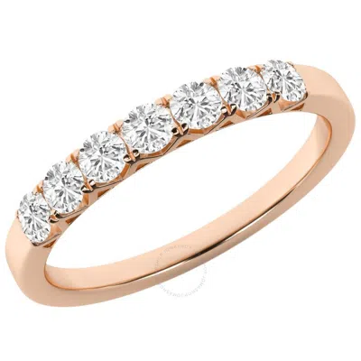 Brilliant Diamond 0.50 Carat Lab Grown Diamond Wedding Anniversary Band For Women  7 Stone Stackable In Pink