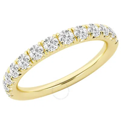 Brilliant Diamond 0.75 Carat 14k Yellow Gold French Pave Diamond Ring For Women  Lab Grown Diamond