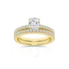 Brilliant Diamond 1 1/2 Carat Cushion Diamond Engagement Ring Bridal Set For Women | Lab Grown Diamo