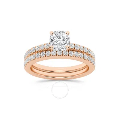 Brilliant Diamond 1 1/2 Carat Cushion Diamond Engagement Ring Bridal Set For Women | Lab Grown Diamo