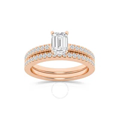 Brilliant Diamond 1 1/2 Carat Emerald Diamond Engagement Ring Bridal Set For Women | Lab Grown Diamo