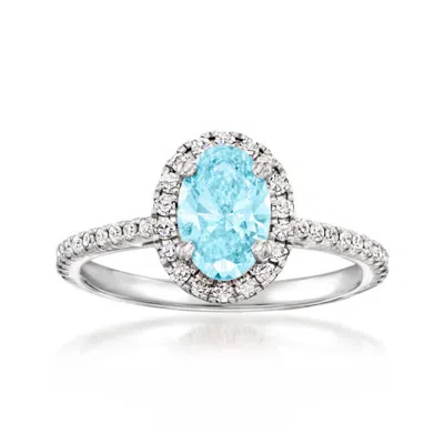 Brilliant Diamond 1 1/3 Carat Round Lab Grown Diamond Engagement Ring In 14k White Gold