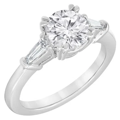 Brilliant Diamond 1 3/4 Ctw Round Solitaire Lab Grown Dimaond Engagement Ring In 14k White Gold