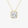 BRILLIANT DIAMOND BRILLIANT DIAMOND 1.50 CTTW 14KT YELLOW GOLD BEZEL SETTING CUSHION-CUT LAB GROWN DIAMOND PENDANT NEC