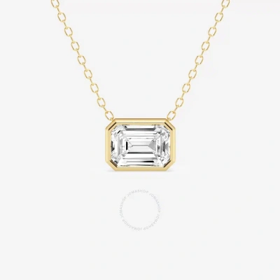 Brilliant Diamond 1.50 Cttw 14kt Yellow Gold Bezel Setting Emerald-cut Lab Grown Diamond East West N In White