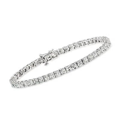 Brilliant Diamond 10 Carat Asscher Cut Lab Grown Diamond Tennis Bracelet In 14k White Gold