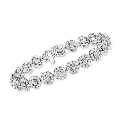 Brilliant Diamond 10 Carat Lab Grown Diamond Tennis Bracelet In 14k White Gold