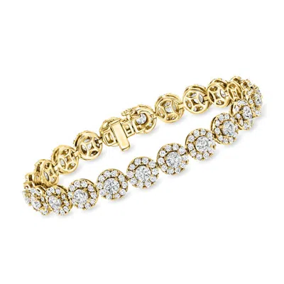 Brilliant Diamond 10 Carat Lab Grown Diamond Tennis Bracelet In 14k Yellow Gold