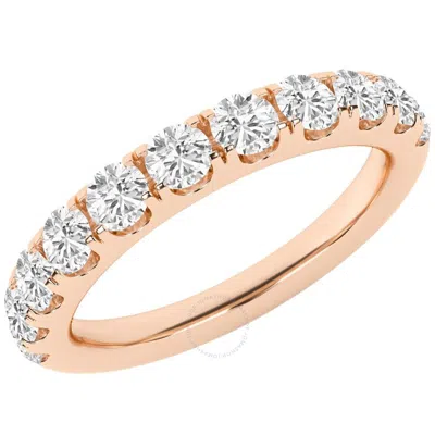 Brilliant Diamond 1.00 Carat 14k Rose Gold Diamond Ring For Women | Lab Grown Diamond | 11- Stone An In Pink