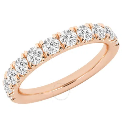 Brilliant Diamond 1.00 Carat 14k Rose Gold French Pave Diamond Ring For Women  Lab Grown Diamond  We In Pink