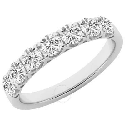 Brilliant Diamond 1.00 Carat 14k White Gold Diamond Ring For Women  Lab Grown Diamond  7- Stone Anni