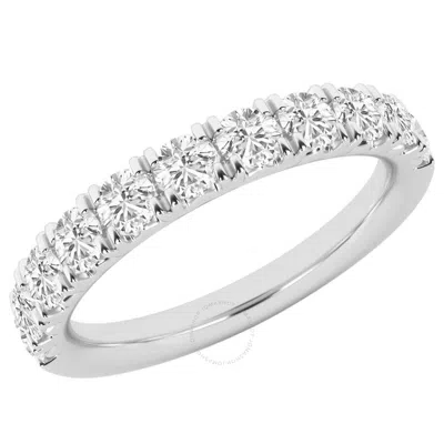 Brilliant Diamond 1.00 Carat 14k White Gold French Pave Diamond Ring For Women  Lab Grown Diamond  W