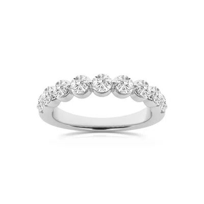 Brilliant Diamond 1.00 Carat 14k White Gold Round Cut Lab Grown Diamond Wedding For Women -color/cla