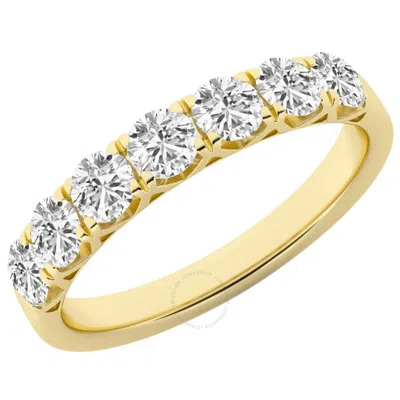 Brilliant Diamond 1.00 Carat 14k Yellow Gold Diamond Ring For Women  Lab Grown Diamond  7- Stone Ann