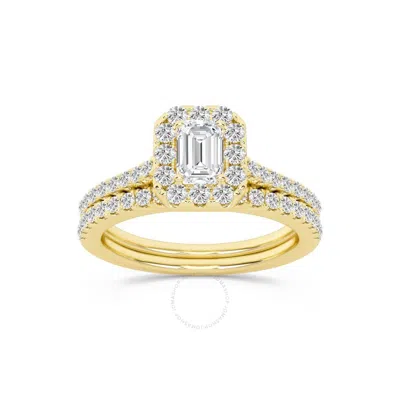 Brilliant Diamond 1.00 Carat Emerald Diamond Bridal Set Rings For Women | Lab Grown Diamond Engageme