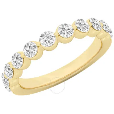 Brilliant Diamond 1.00 Carat Lab Grown Diamond Wedding Anniversary Band For Women  11 Stone Stackabl In Yellow