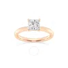 Brilliant Diamond 1.00 Ct Lab Grown Princess Cut Solitaire Diamond Engagement Ring (f-g