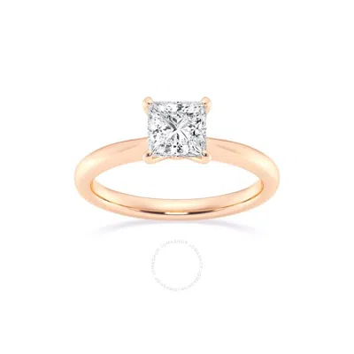 Brilliant Diamond 1.00 Ct Lab Grown Princess Cut Solitaire Diamond Engagement Ring (f-g