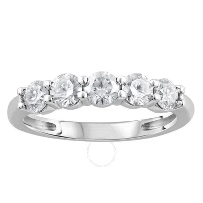 Brilliant Diamond 1.00 Ct Round Cut Lab Grown 5 Stone Diamond Anniversary Band Ring (f-g