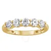 Brilliant Diamond 1.00 Ct Round Cut Lab Grown 5 Stone Diamond Anniversary Band Ring (f-g