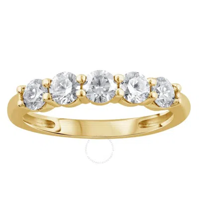 Brilliant Diamond 1.00 Ct Round Cut Lab Grown 5 Stone Diamond Anniversary Band Ring (f-g