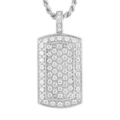 Brilliant Diamond 10kt White Gold 2.00 Carat Lab Grown Diamond Pendant Necklace For Women