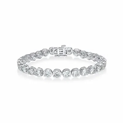 Brilliant Diamond 12 Carat Round Cut Lab Grown Diamond In 14k White Gold