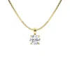 Brilliant Diamond 1/2 Carat Round Lab Grown Diamond Solitaire Pendant In 14k Yellow Gold In Yellow